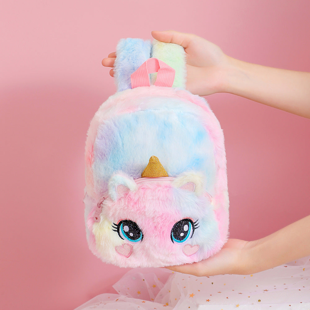 Winter Unicorn Plush Backpack