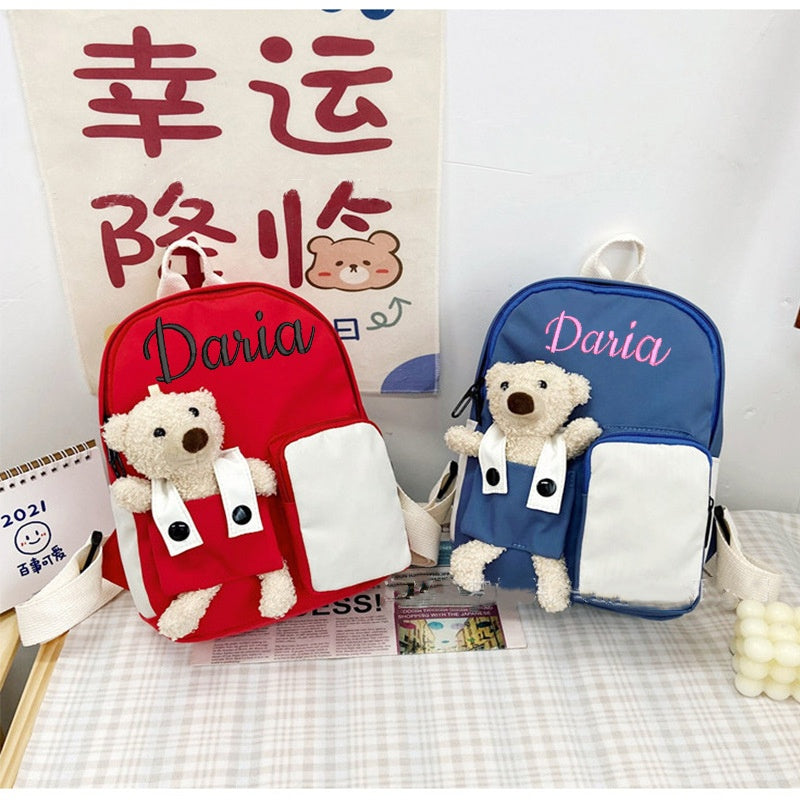 Custom Name Kawaii Mini Backpack Bear