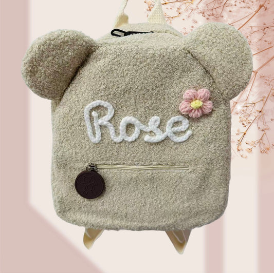 Bear backpack with customizable name