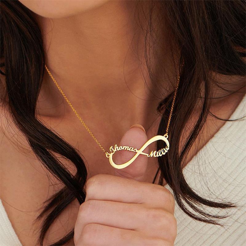 Personalized Engraved Infinity Necklace