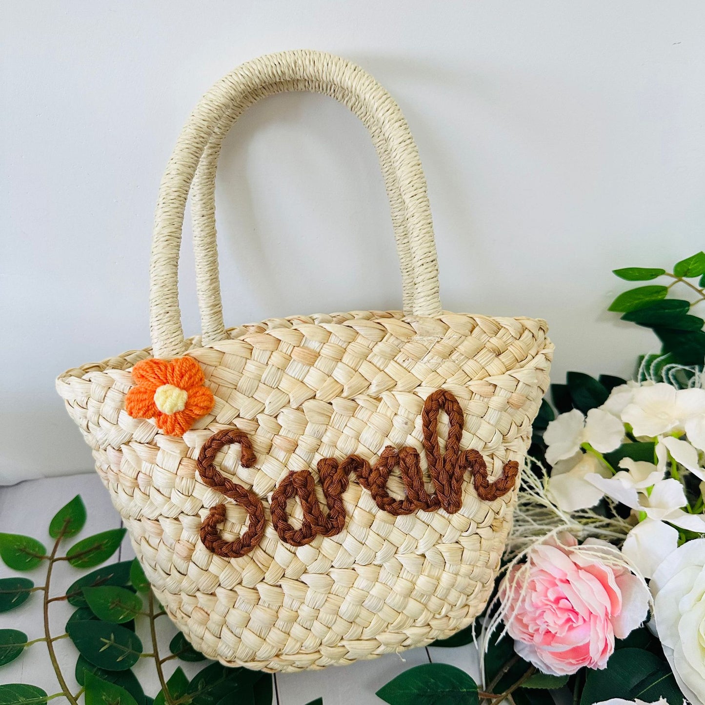 Personalized Handmade Straw Bag