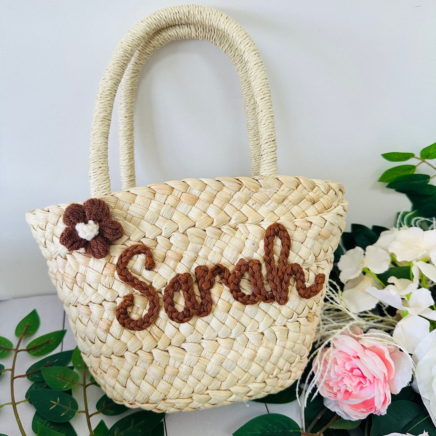 Personalized Handmade Straw Bag