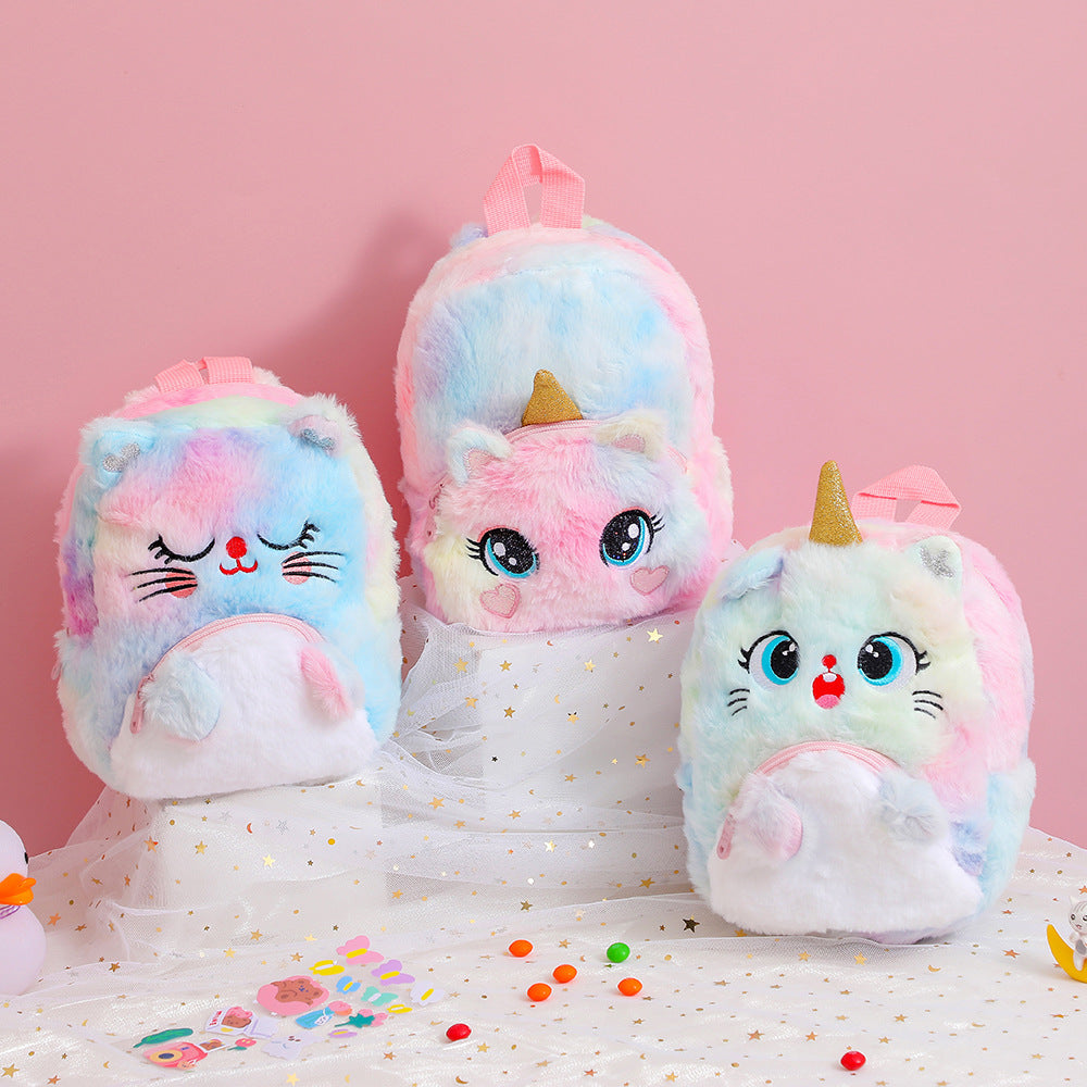 Winter Unicorn Plush Backpack