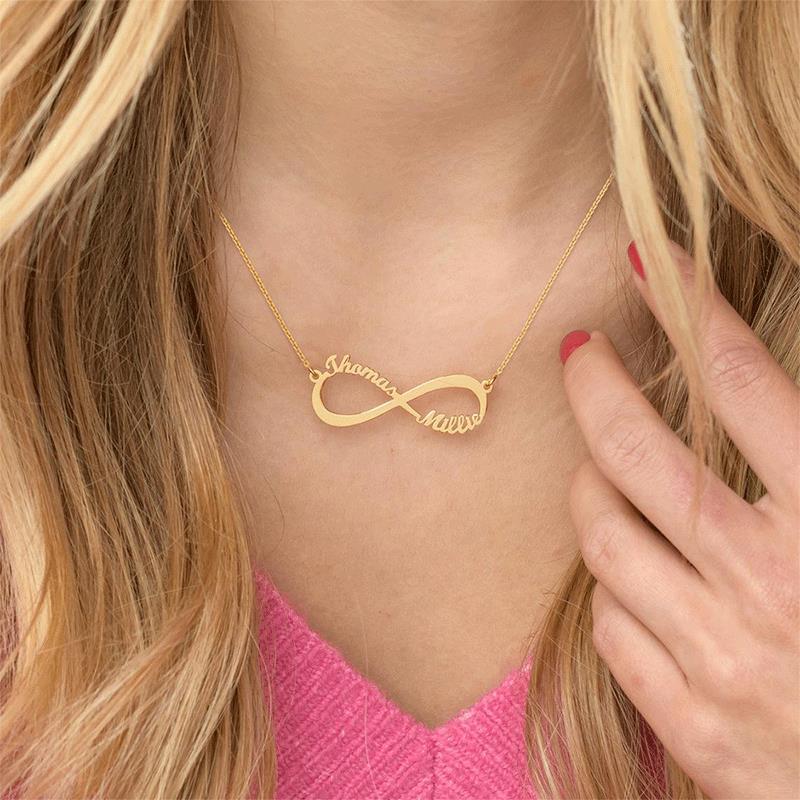 Personalized Engraved Infinity Necklace