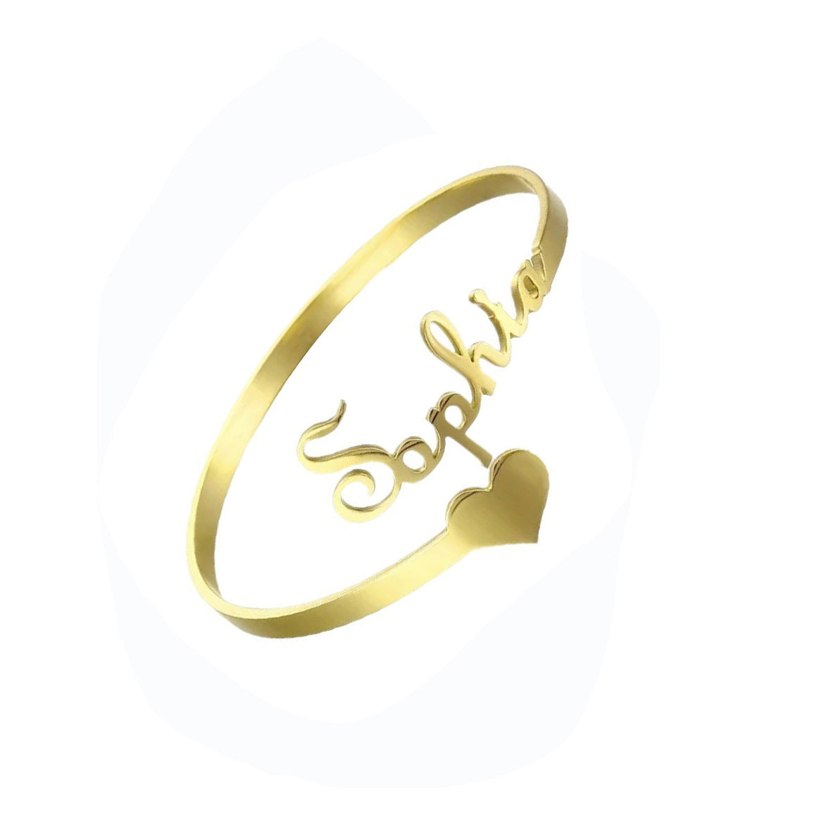 18K Gold Plated Custom Name Rings