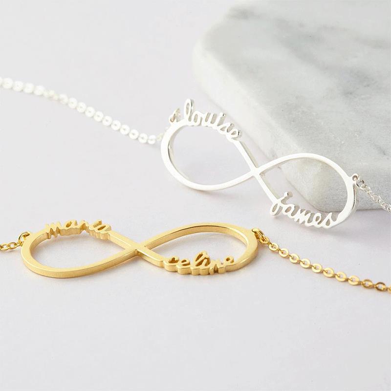 Personalized Engraved Infinity Necklace