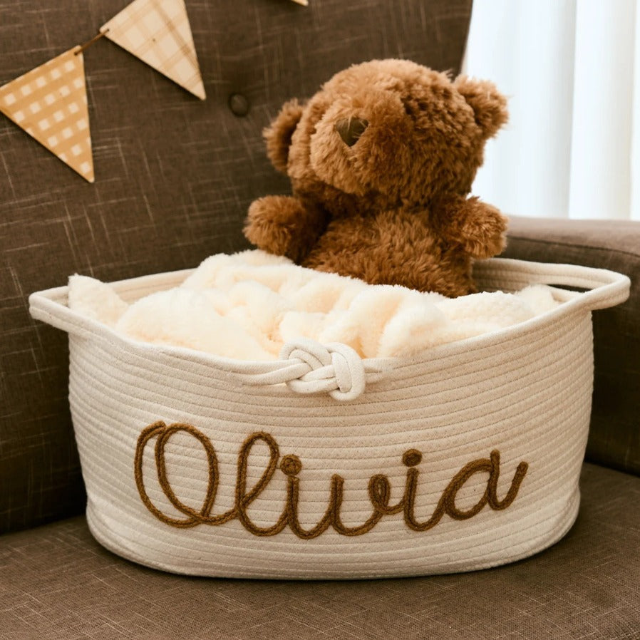 Personalized Baby Gift Basket Toy Basket