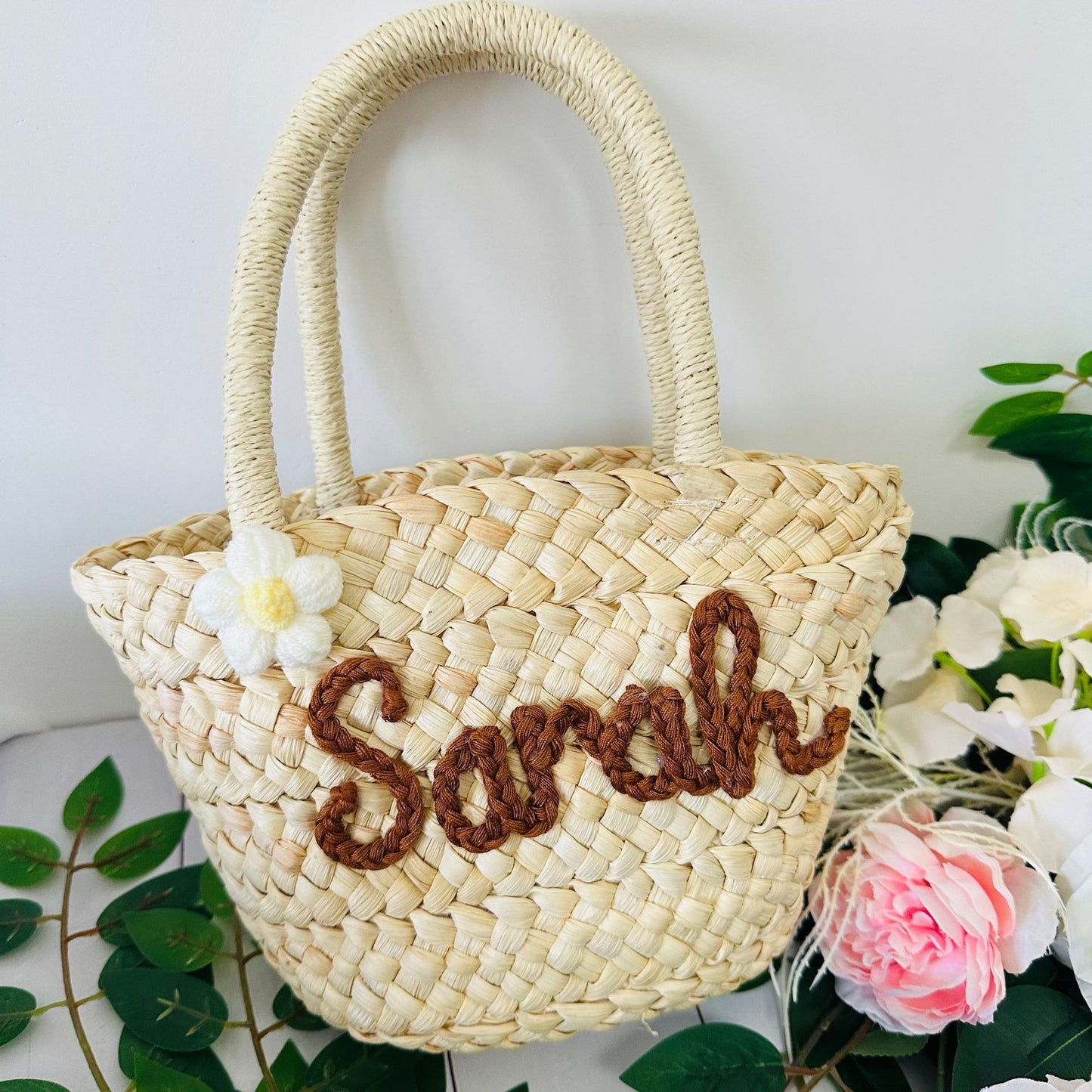 Personalized Handmade Straw Bag