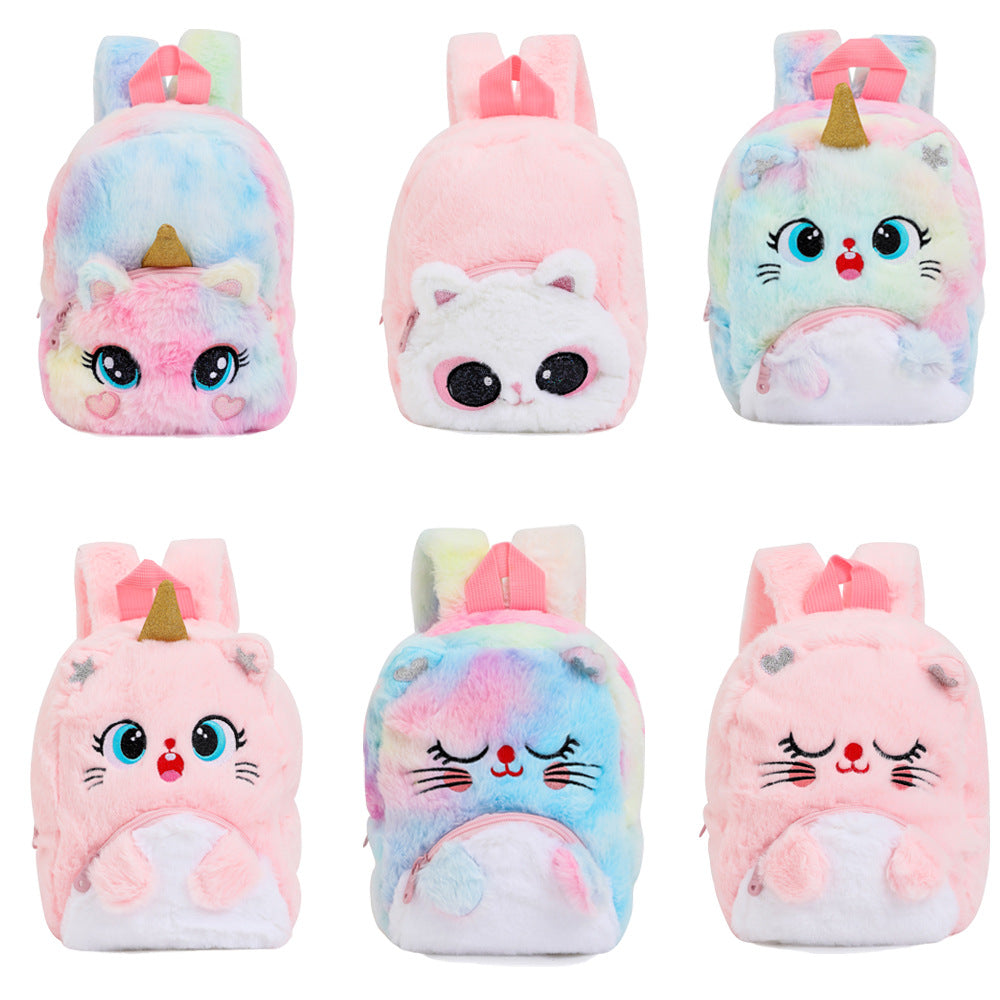 Winter Unicorn Plush Backpack