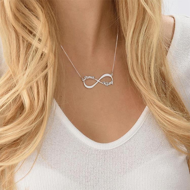 Personalized Engraved Infinity Necklace