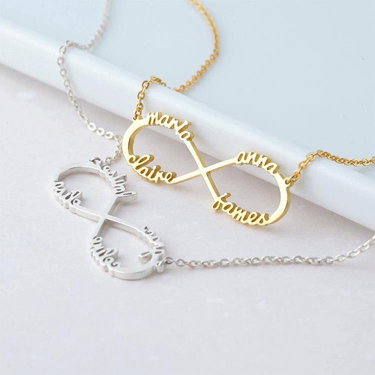 Personalized Engraved Infinity Necklace