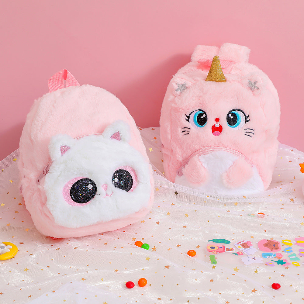 Winter Unicorn Plush Backpack