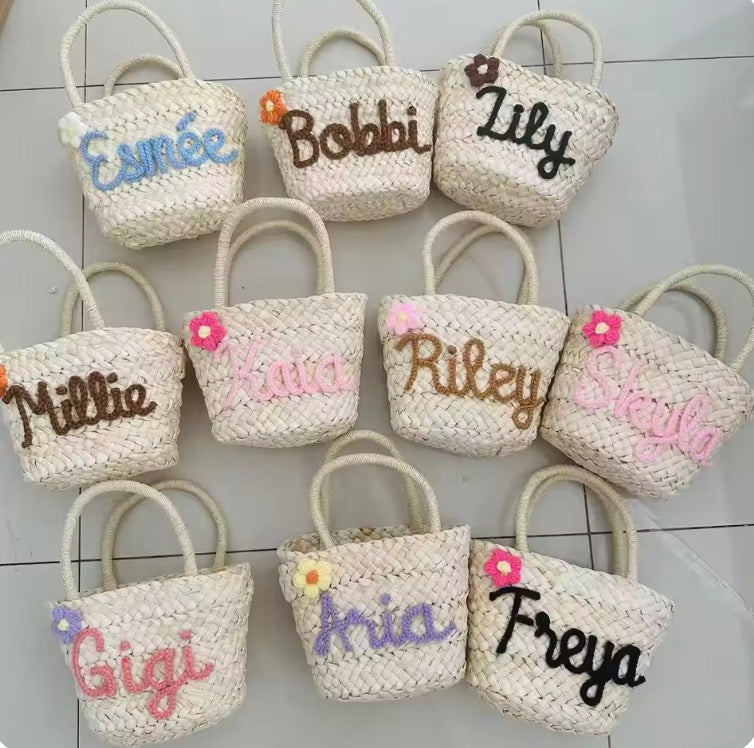 Personalized Handmade Straw Bag