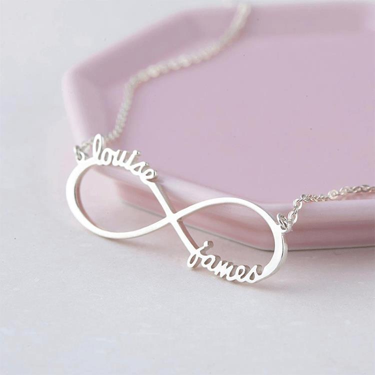 Personalized Engraved Infinity Necklace