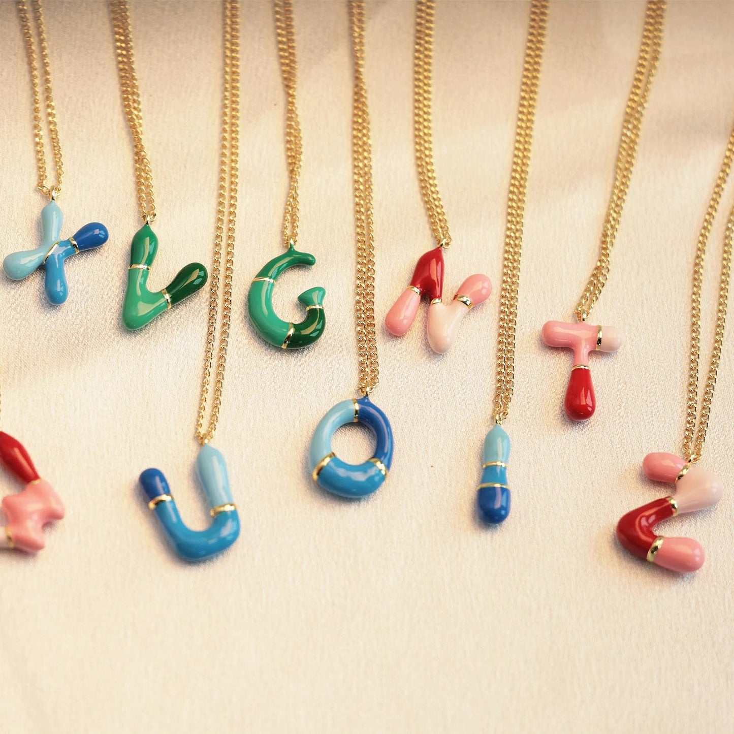 Bubble Initial Necklace